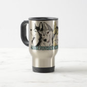 Gone to Snow Dogs Travel Mug Reisbeker (Voorkant links)