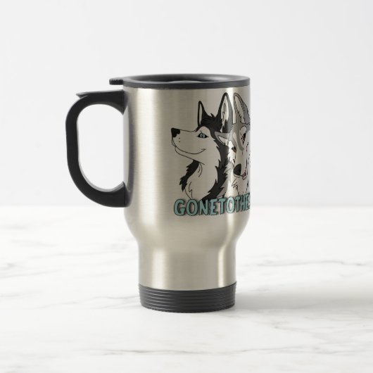 Gone to Snow Dogs Travel Mug Reisbeker (Links)