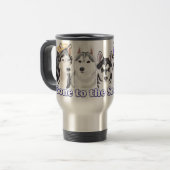 Gone to Snow Dogs Travel Mug Reisbeker (Voorkant links)