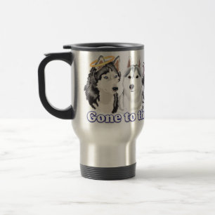 Gone to Snow Dogs Travel Mug Reisbeker