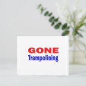 Gone Trampolining. Briefkaart (Staand voorkant)