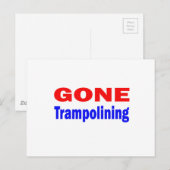 Gone Trampolining. Briefkaart (Voorkant / Achterkant)