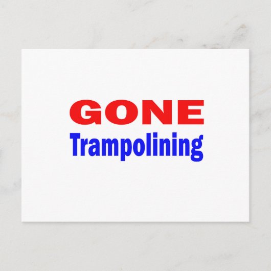 Gone Trampolining. Briefkaart (Voorkant)