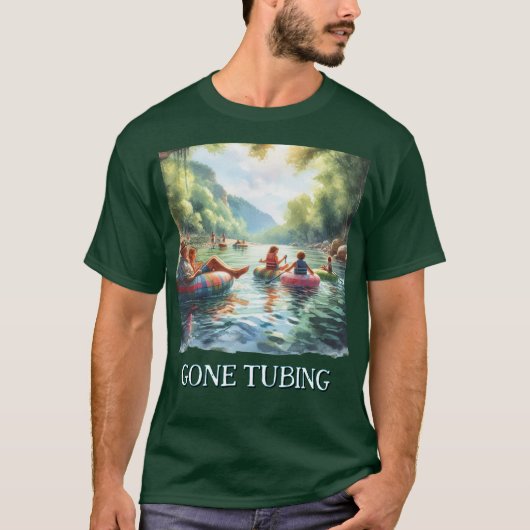 Gone Tubing Zomer Avontuur T-shirt (Voorkant)