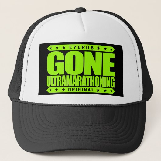 GONE ULTRAMARATHONING - Ik ben ultra-marathonloper Trucker Pet (Voorkant)