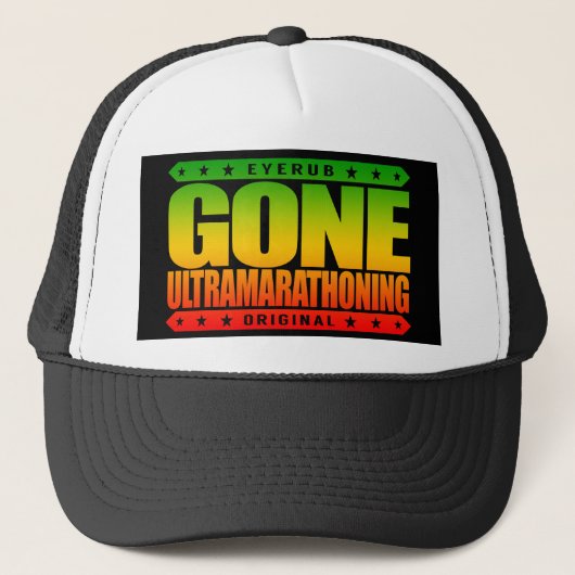 GONE ULTRAMARATHONING - Ik ben ultra-marathonloper Trucker Pet (Voorkant)