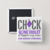 Gone Violet Ma H Lymphoma Vierkante Button 5,1 Cm (Voorkant /achterkant)