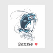 Gone Vissen Bass Blue Sticker | Afgesneden Sticker (Vel)