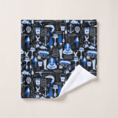 Gone Vissen Blue Pattern Bad Handdoek (Wasdoekje)