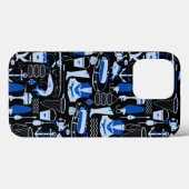 Gone Vissen Blue Pattern Case-Mate iPhone Case (Achterkant (horizontaal))