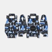 Gone Vissen Blue Pattern Gable Bedankdoosjes (Uitgevouwen)