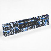 Gone Vissen Blue Pattern Naambordje