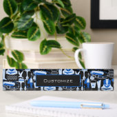 Gone Vissen Blue Pattern Naambordje