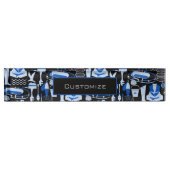 Gone Vissen Blue Pattern Naambordje (Voorkant)