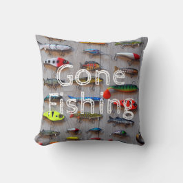 Gone Vissen Cabin Decor Vist Lures Pillow Kussen