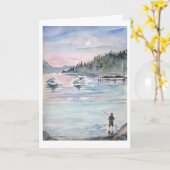 Gone Vissen! Fijne Vaderdag Kaart (Gele Bloem)