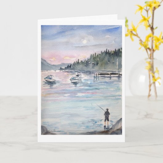 Gone Vissen! Fijne Vaderdag Kaart (Gele Bloem)