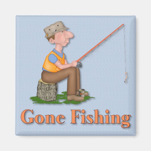 Gone Vissen Fisherman Magneet (Voorkant)