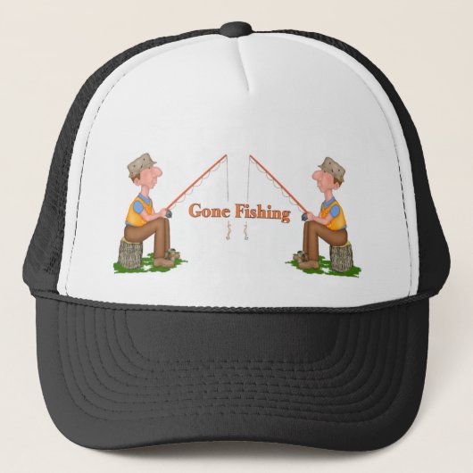 Gone Vissen Fisherman Trucker Pet (Voorkant)