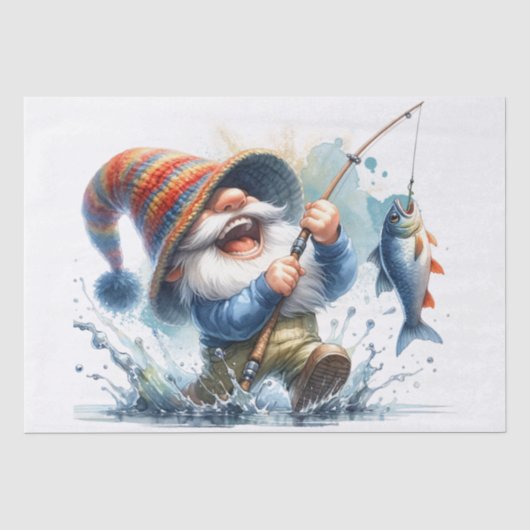 Gone Vissen Gnome Tissuepapier (Voorkant)