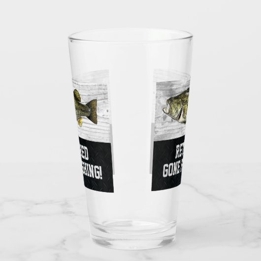 Gone Vissen Largemouth Bass Rustic Cool in ruste Glas (Links)