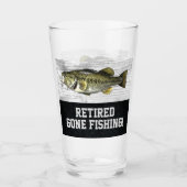 Gone Vissen Largemouth Bass Rustic Cool in ruste Glas (Voorkant)