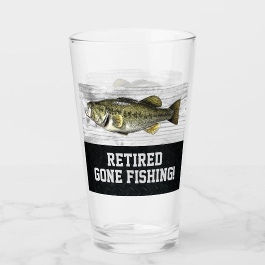 Gone Vissen Largemouth Bass Rustic Cool in ruste Glas (Voorkant)