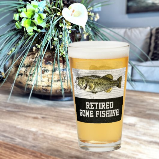 Gone Vissen Largemouth Bass Rustic Cool in ruste Glas