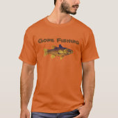 Gone Vissen Mannen Tan T-Shirt (Voorkant)