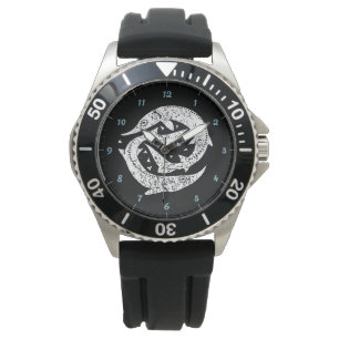 GONE VISSEN T STURGEON WOODCUT HORLOGE