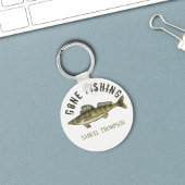 Gone Vissen Walleye Fish Modern Fisherman Cute Sleutelhanger
