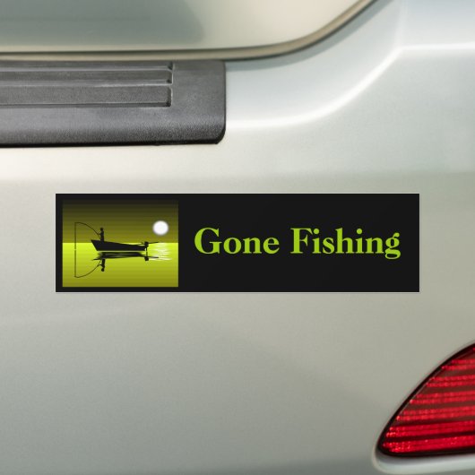 Gone Vissende Bumpersticker (Op auto)