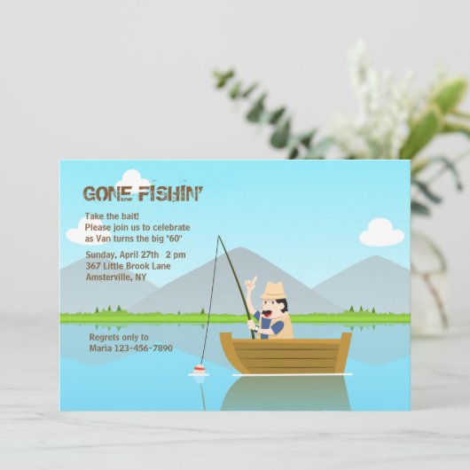 Gone Vissende Uitnodiging (Staand voorkant)