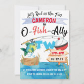Gone Vist 2e verjaardagsuitnodiging O-Fish-Ally 2 Kaart (Voorkant)
