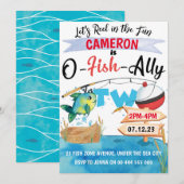 Gone Vist 2e verjaardagsuitnodiging O-Fish-Ally 2 Kaart (Voorkant / Achterkant)