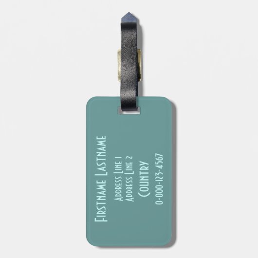 GONE VIST aangepast bagagelabel (Achterkant verticaal)