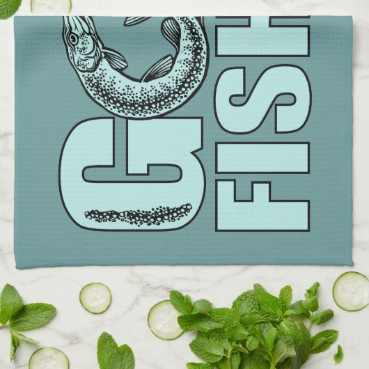 GONE VIST aangepaste keukenhanddoeken (Gevouwen)