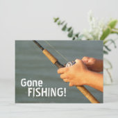 Gone Vist! Bedrijf Vist uitnodiging (Staand voorkant)