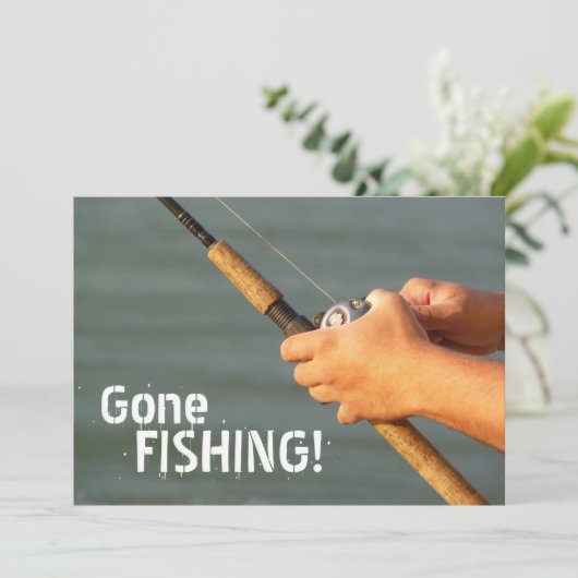 Gone Vist! Bedrijf Vist uitnodiging (Staand voorkant)