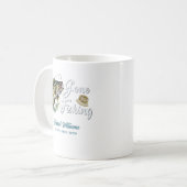 Gone Vist Big Fish Gepensioneerde Visser Gift Koffiemok (Voorkant links)