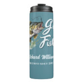 Gone Vist Big Fish Gepensioneerde Visser Gift Thermosbeker (Voorkant)