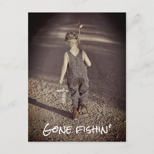 Gone Vist Briefkaart kennisgeving pensionering (Voorkant)