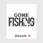 Gone Vist buitenshuis Die Cut Sticker Decal (Vel)