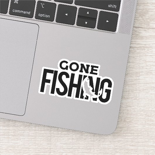 Gone Vist buitenshuis Die Cut Sticker Decal (Detail)