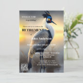 Gone Vist Egret Art Pensioen Partij Kaart (Staand voorkant)