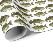 Gone Vist Fish Pattern Fisherman Sports Cadeaupapier (Rol Hoek)