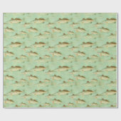 Gone Vist Fish Pattern Fisherman Sports Cadeaupapier (Vlak)