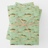 Gone Vist Fish Pattern Fisherman Sports Inpakpapier Vel (In situ)