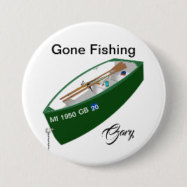 Gone Vist Fisherman Vist Camp Button Pin.