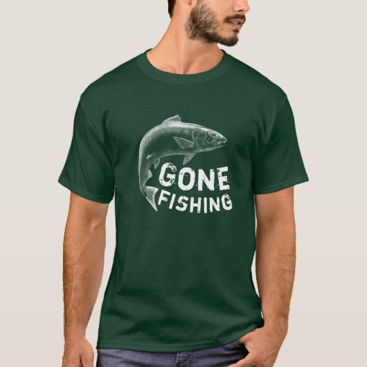Gone Vist Leaping Salmon Retirement T-shirt (Voorkant)